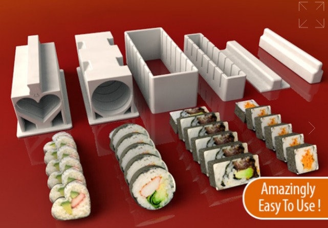 Sushi Roller Kit Rolls Made Bazooka Kitchen Easy Cooking Tools Tube Shape  Food Sushi Mold Maker