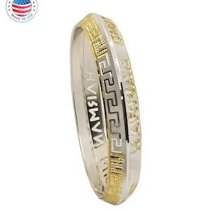 Custom Handmade 999 Sterling Silver Sikh Kara | Personalized Punjabi Kada with Name Engraving | Traditional Silver Bracelet