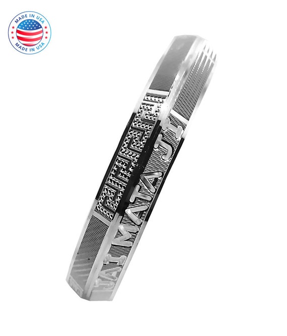 Jai Mata Ji Pure Silver Kada: Handmade Punjabi Bracelet, Custom