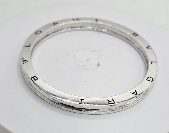 999 Pure Silver Bulgari Half Dome Style Bracelet for Men and Women