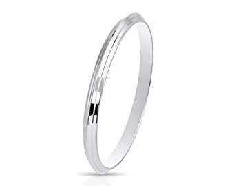 999 Pure Silver Punjabi Kada: Lightweight V Shape Sikh Bangle