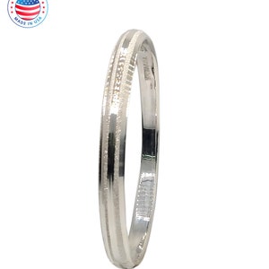 999 Original Sterling Silver Punjabi Kada | One Edge Traditional Sikh Kakar Kara | Authentic Silver Sikh Bracelet