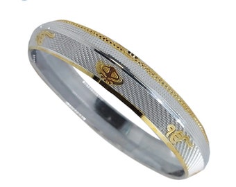 Custom Name Punjabi Kada: 925 Sterling Silver Sikh Bracelet