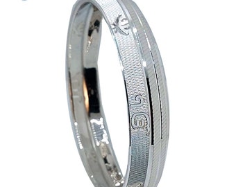 Personalized Sikh Bracelet | Ek Onkar Khanda Kada | Pure Silver Punjabi Kara | Custom Engraved Gift for Men | Handmade USA