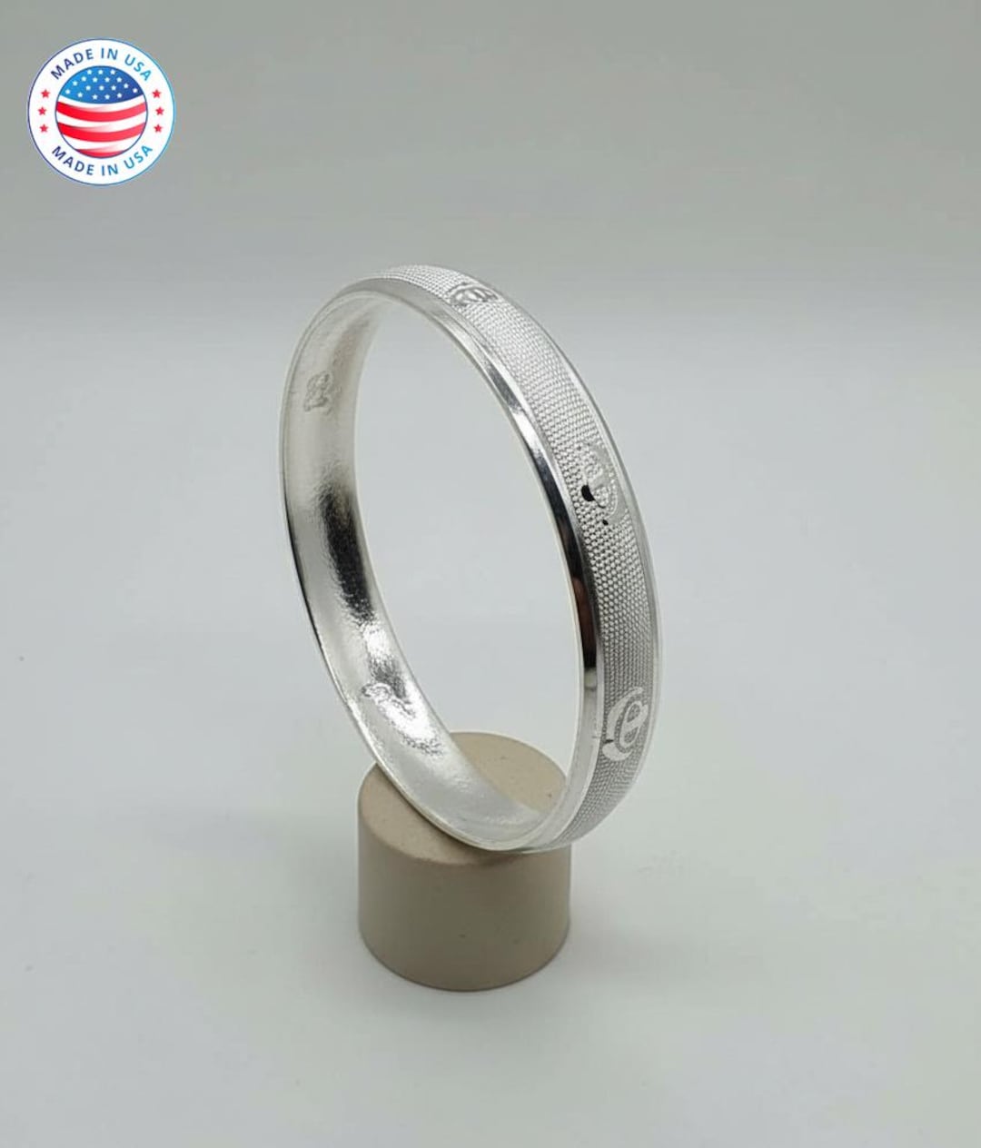 銀製 刻花紋 宝石箱 silver 鍵付 未使用(K-XA675) Customized Ek Onkar Khanda Sikh Kada: 999 Sterling Silver Punjabi