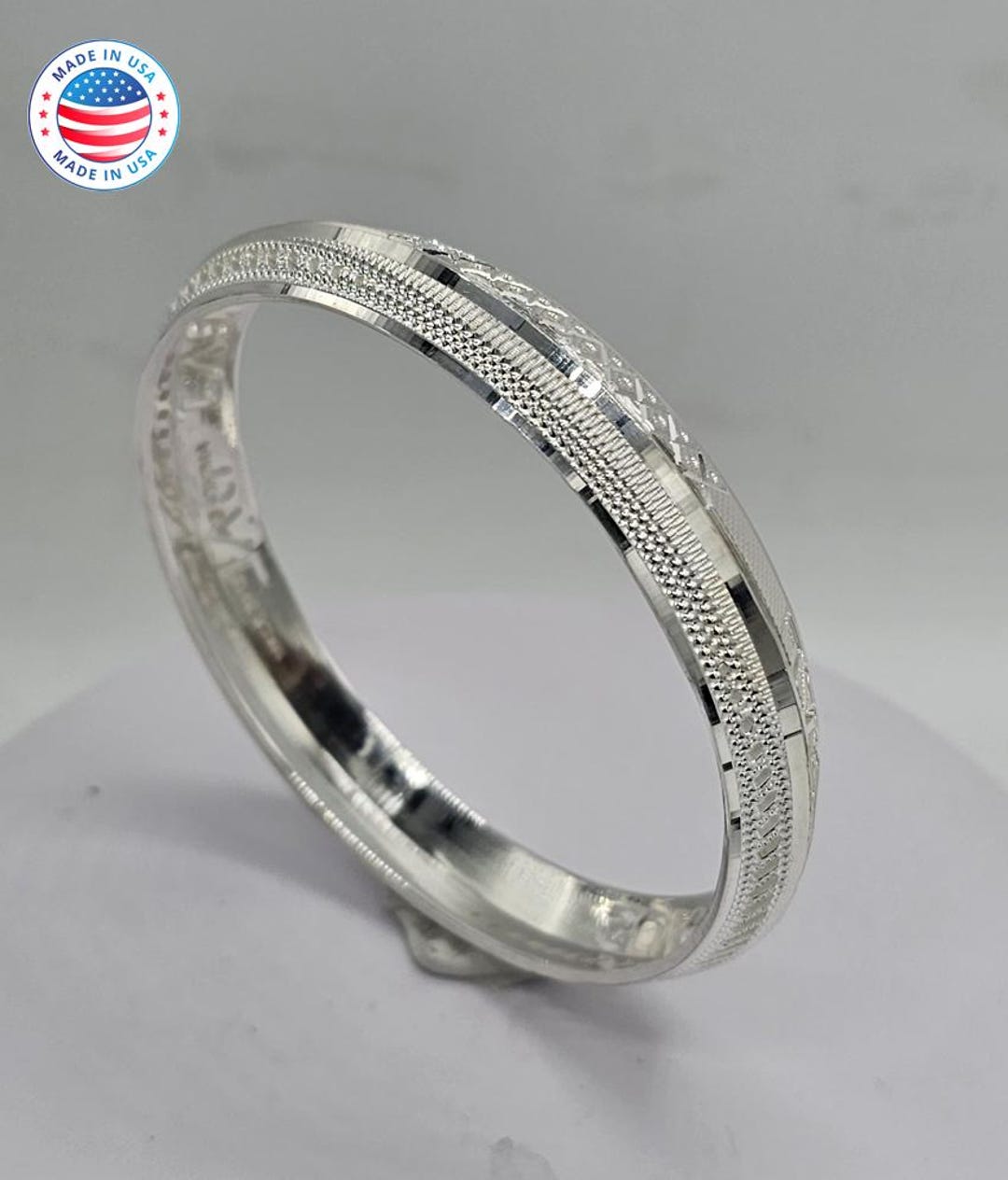 Custom 999 Sterling Silver Sikh Khalsa Kara: Punjabi Kada Bracelet