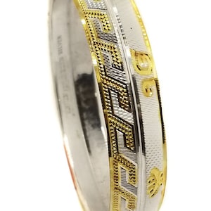 925 Silver Punjabi Kada | Men&#39;s Sikh Kada Bracelet | Non-Adjustable Sterling Silver Jewelry | Traditional Handmade Gift for Him