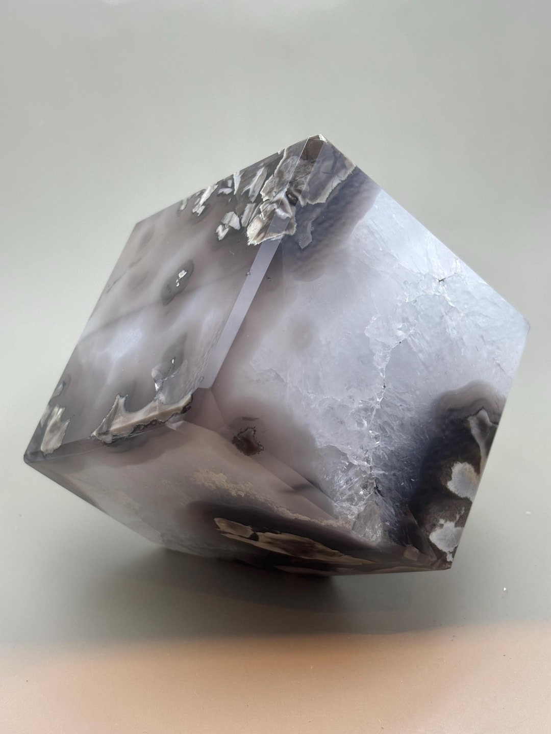Volcano Cube Large UV Reactive Volcano Agate Cube: Healing Crystal Display Piece - Etsy