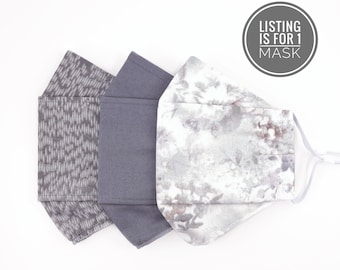3D Origami Cotton Face Mask: Adjustable, Elasticated Fit
