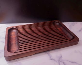 Walnut Cutting Board with Juice Groove: 23"x15" Reversible Design