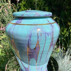 Ceramic Cremation Urn for Ashes Funeral Urns Handmade Urns Burial Urn Cremation Urns Handmade Ceramic Pet Urns Ancient Creations Pottery Urn