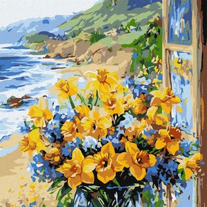 Landscape Through The Window Paint By number Kit