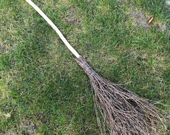 Natural Witch Broom, Halloween Pagan broom besom, Halloween Broom