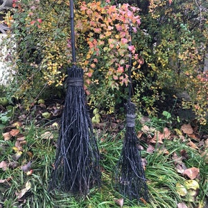 Black Birch Broom, Witch Besom, Birch Broom, Natural Witch Broom, Wizard Broom, Halloween broom, Decorative Broom, Wedding Decor