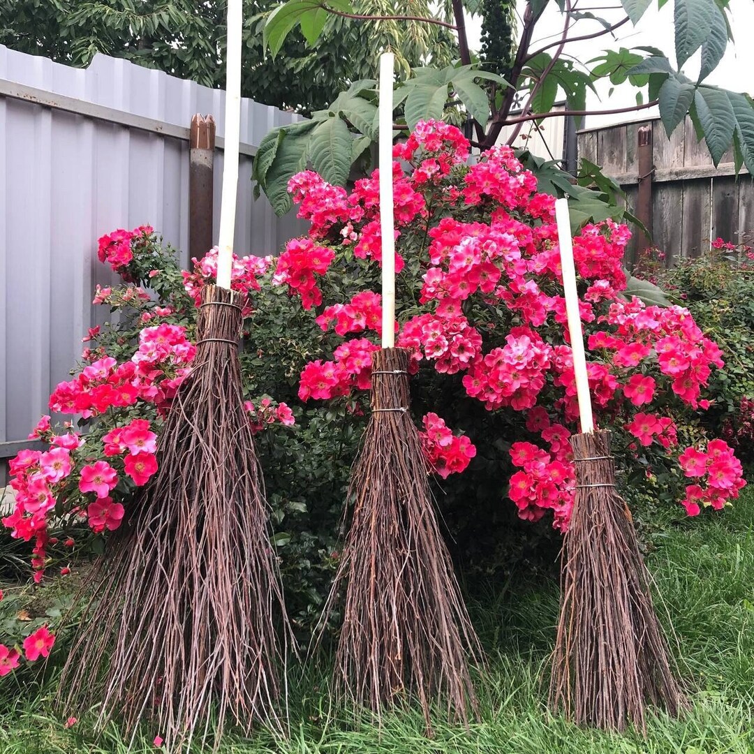 Natural Witch Broom Halloween Pagan Broom Besom Halloween Etsy