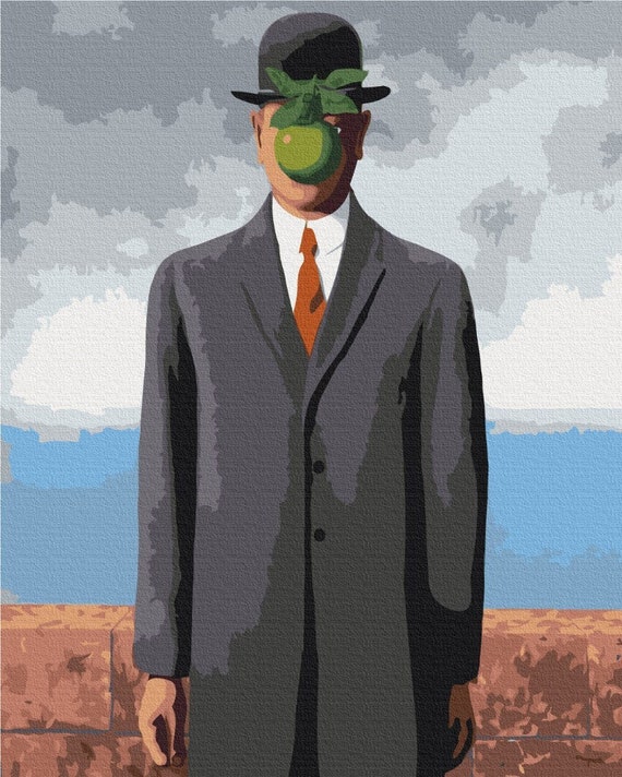 The Son of Man Rene Magritte Paint by Number Kit by Numbers