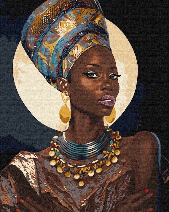 Walarky Kit Peinture Par Numéros Adulte - Motif Fille Terreur - Toile 40x50 Cm Avec Cadre Bois, Acryliques Et Pinceaux Inclus