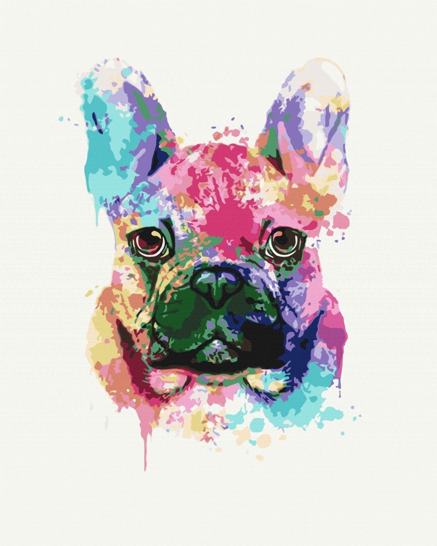 French Bulldog Paint By number Kit Hund Diy Painting Kit Tiere Etsy