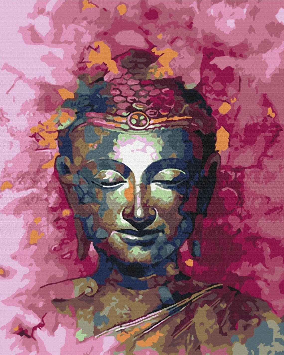Buddha Paint By number Kit For Adults Diy Painting Kit Etsy