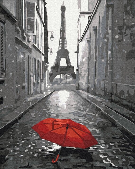 Dog In Paris Paint By Number Puppy Kit For Adults Animals Diy Painting - Foto 2
