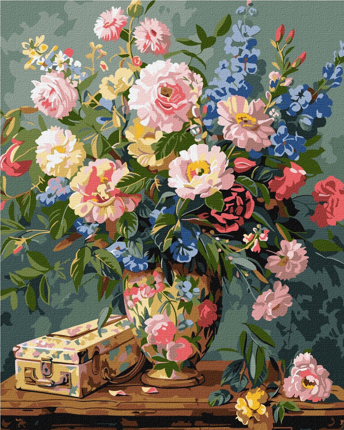 Flowers in a Vase Paint by Number Kit - Etsy