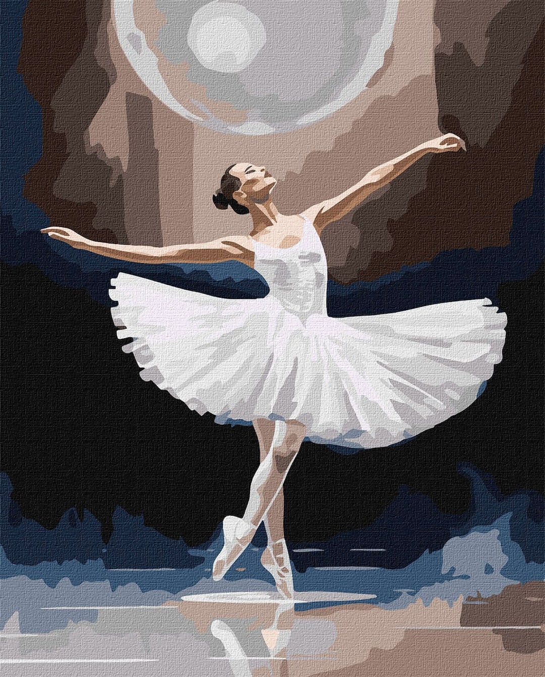 Malen Nach Zahlen „Ballett Mädchen“ – DIY Ölgemälde Auf Leinwand 40x50 Cm, Inkl. Farben & Pinsel