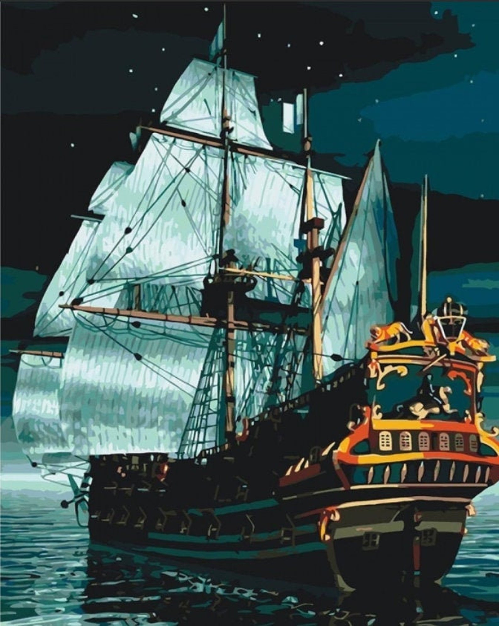 Ship Paint By number Kit Seaside For Adults Diy Painting Kit Etsy