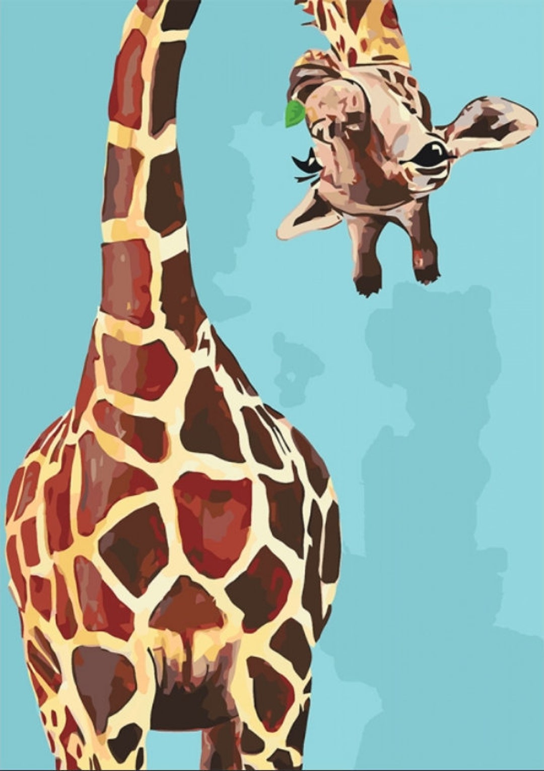 Giraffa Dipingi con i Numeri per Adulti Arte Animale Pittura
