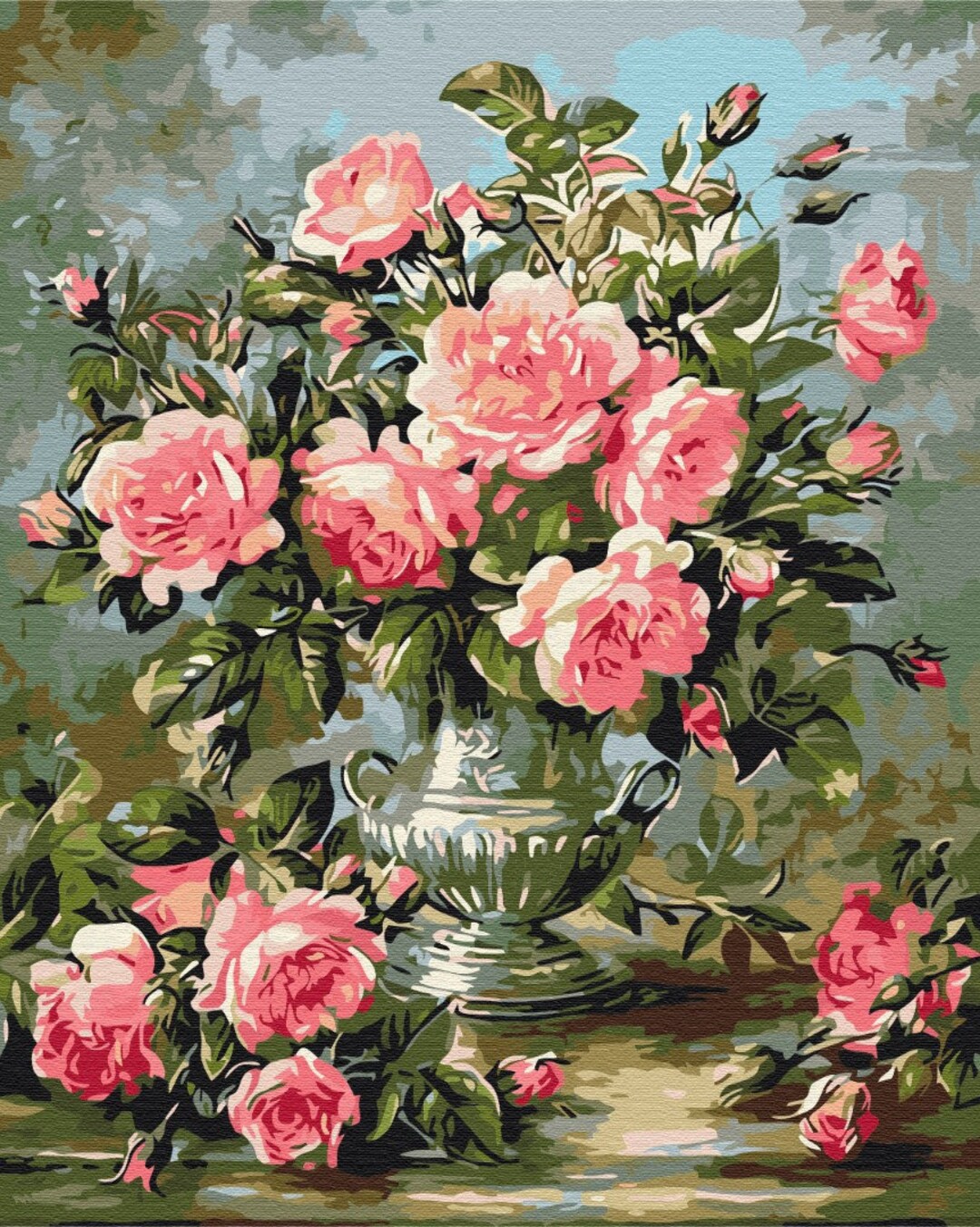 Flowers in Vase Paint by Numbers Kit DIY - Etsy