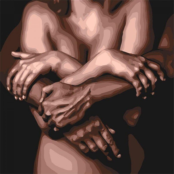 Couple Nude Love Paint By number Kit Hugs For Adults Diy Painting Kit Painting On Canvas Wall Picture Frame Set Diy Painting Diy Paint Kit
