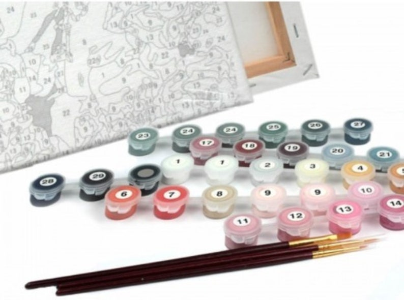 Woman Art Portrait Paint By number For Adults Kit Diy Painting Kit Painting On Canvas Wall Picture Frame Set Diy Painting Wall Picture