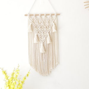 New Macrame Wall Hanging Design For Bohemian Home Decor, Housewarming or New Home Gift; Bedroom, Baby Room Nursery and Boho Decor