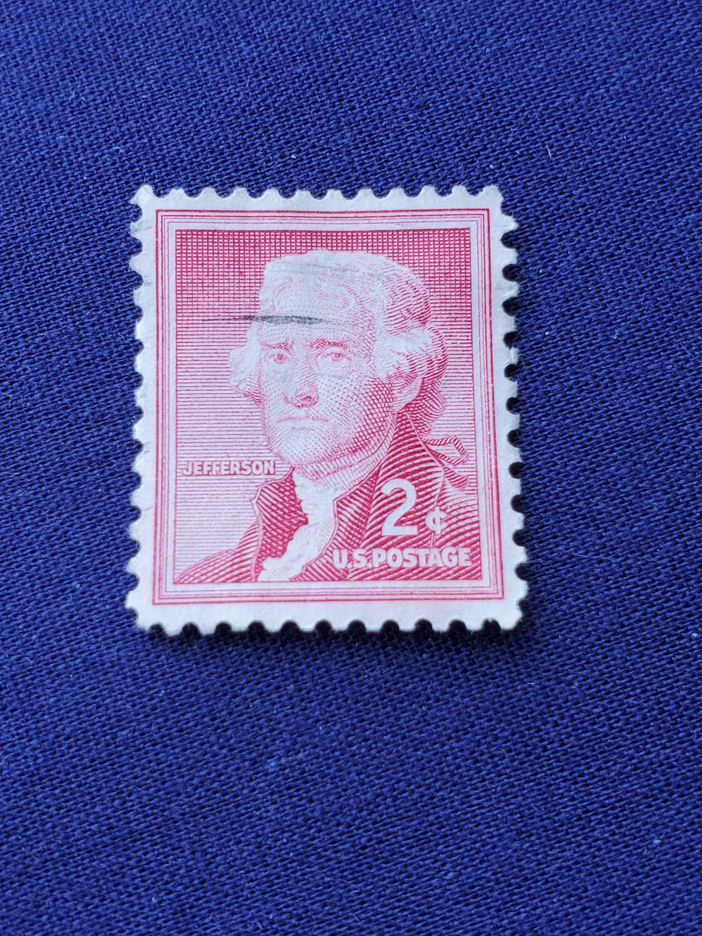 2 cents jefferson stamp Etsy