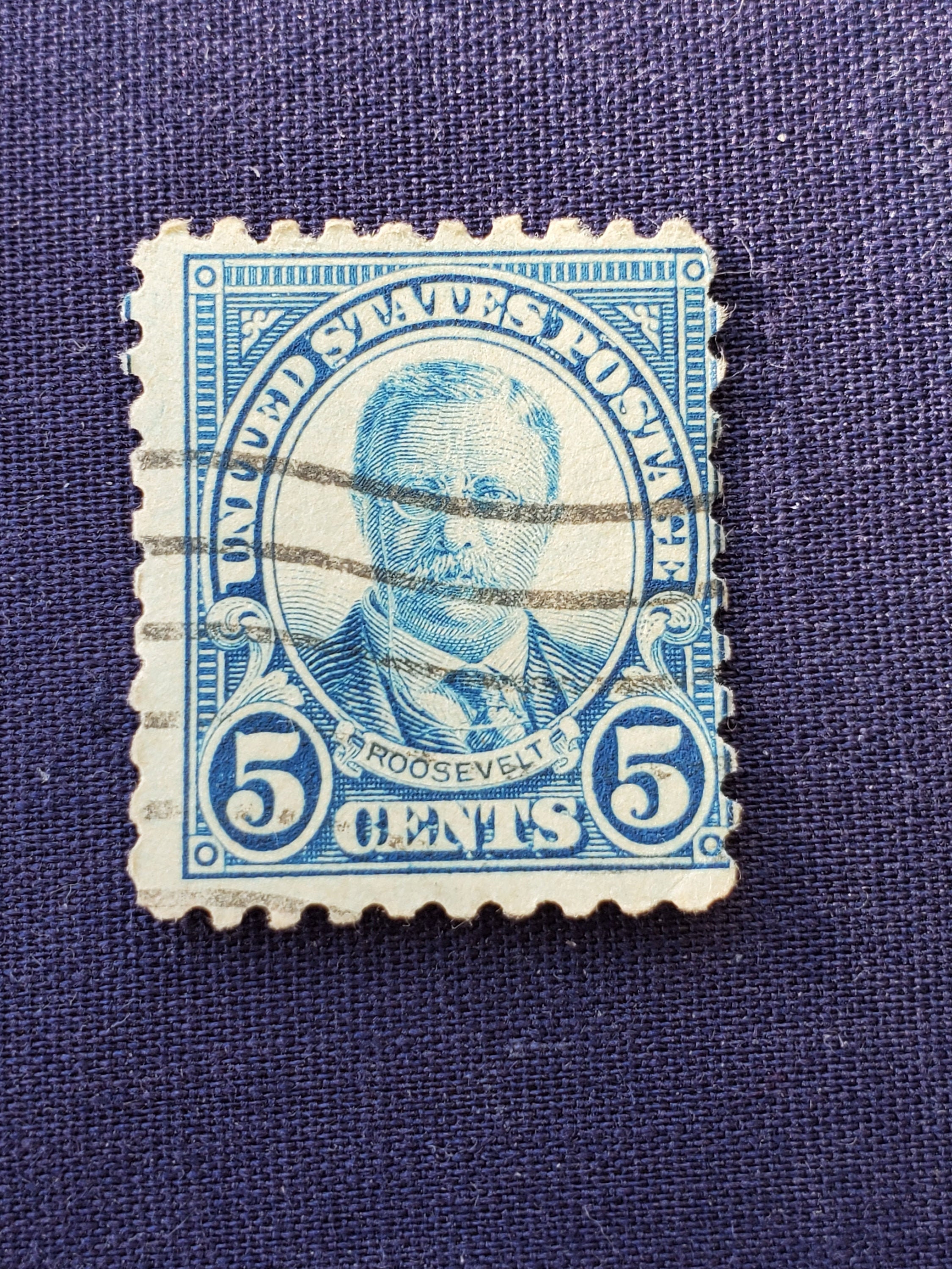 Very rare 5 cent roosevelt stamp. error one of a kind. 9 Etsy