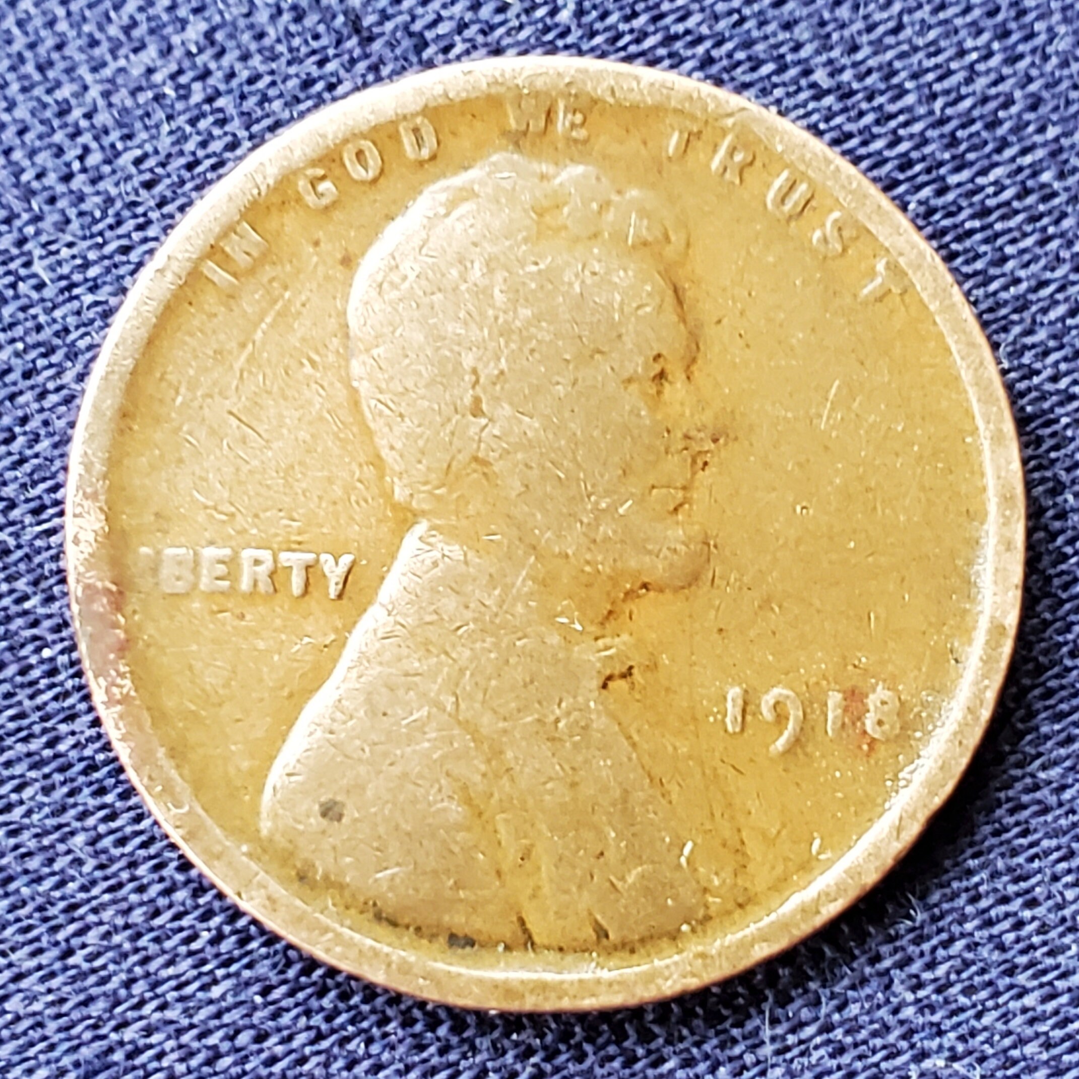 1918 P Lincoln Wheat Penny Coin book filler 