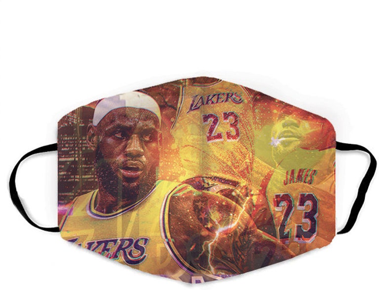 Lakers Lebron James Face Mask with MultiLayer Design with Etsy