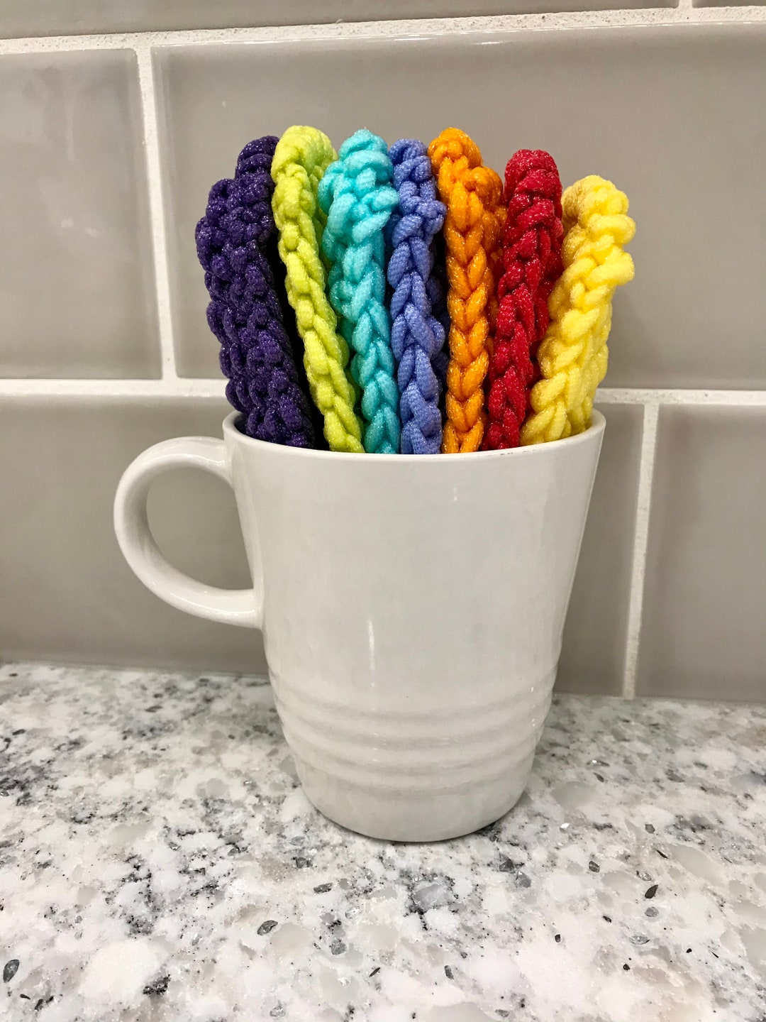 Colorful Scrubbies/knitted Scouring Pads/nylon Etsy