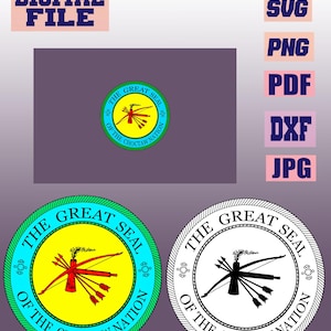 svg/png/jpg/pdf/dxf The Great Seal of Choctaw Nation of Oklahoma 3 designs vector cut file for Cricut .. download digital file