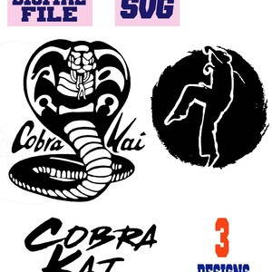 SVG Cobra Kai bundel logo ontwerp Cobra Kai Karate gesneden fie voor Cricut... INSTANT DOWNLOAD... digitaal bestand downloaden