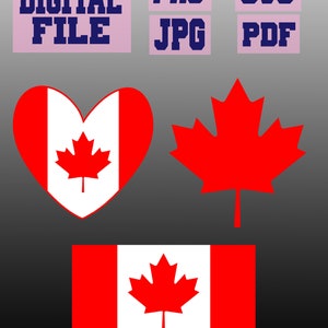 svg/png/jpg/pdf Canada flag maple leaf flag heart love, print cutting file for Cricut..INSTANT DOWNLOAD.. download digital file