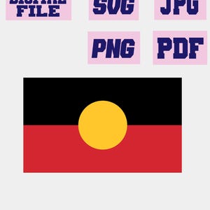 svg/png/pdf/jpg Australian Aboriginal Flag Australia Australians cut file for Cricut..INSTANT DOWNLOAD.. download digital file