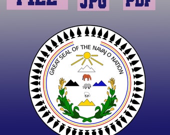 svg/png/jpg/pdf The Great Seal Of The Navajo Nation cut file for Cricut .. instant download.. download digital file