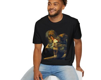 Camiseta Francisco Goya - Estampado Saturno Devorando A Su Hijo - Para Amantes Del Arte - 100% Algodón