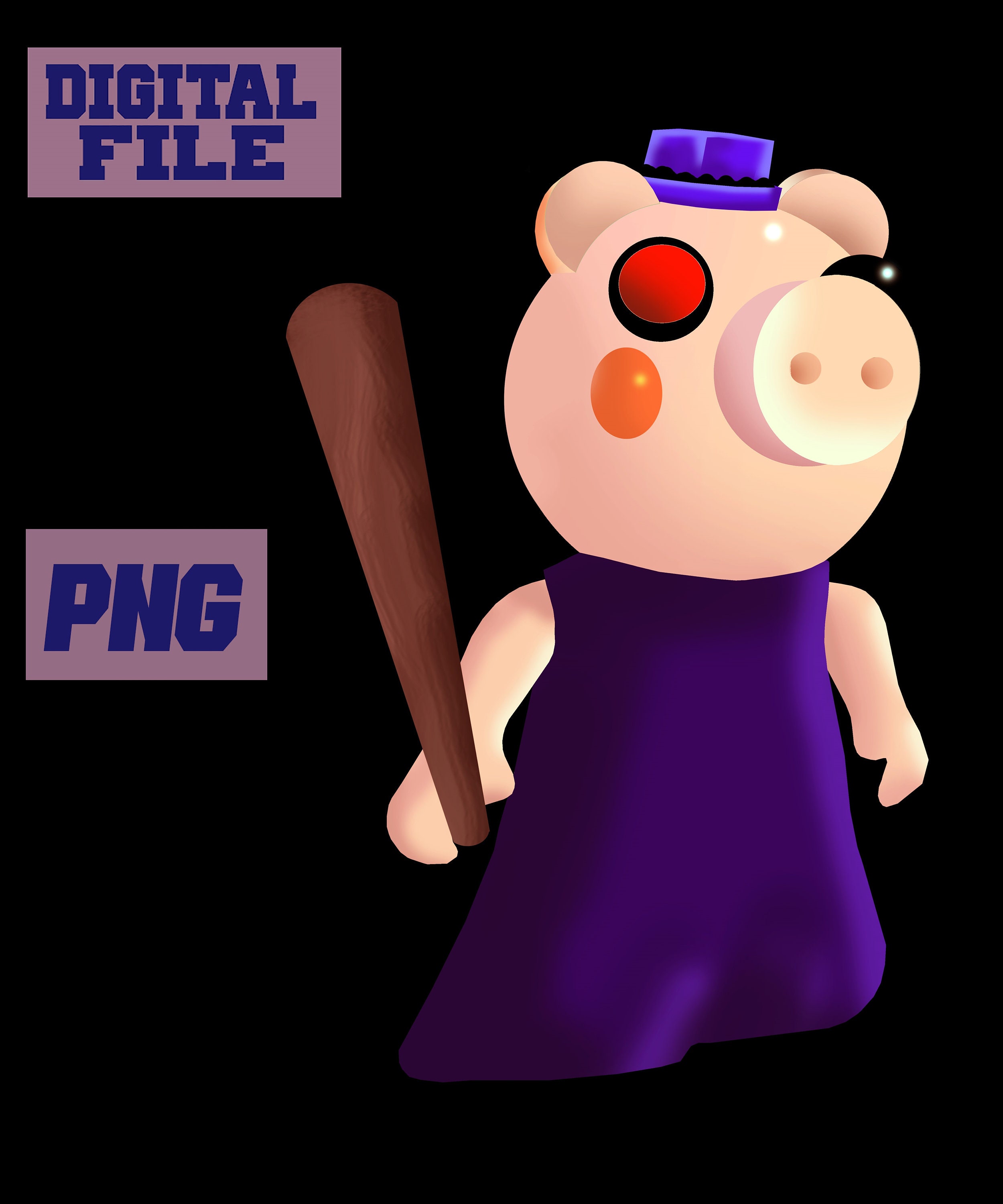 png/jpg/pdf Piggy Roblox game gaming, 6 characters in one design..INSTANT  DOWNLOAD, download file, digital file