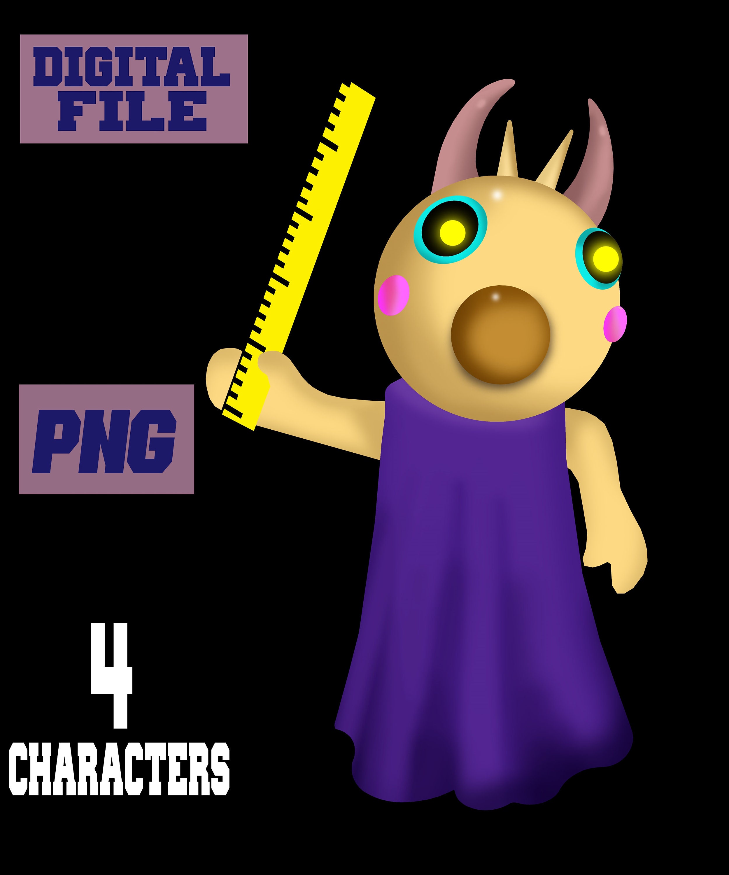 Png Piggy Roblox Game Gaming Character..instant DOWNLOAD.. -  Israel
