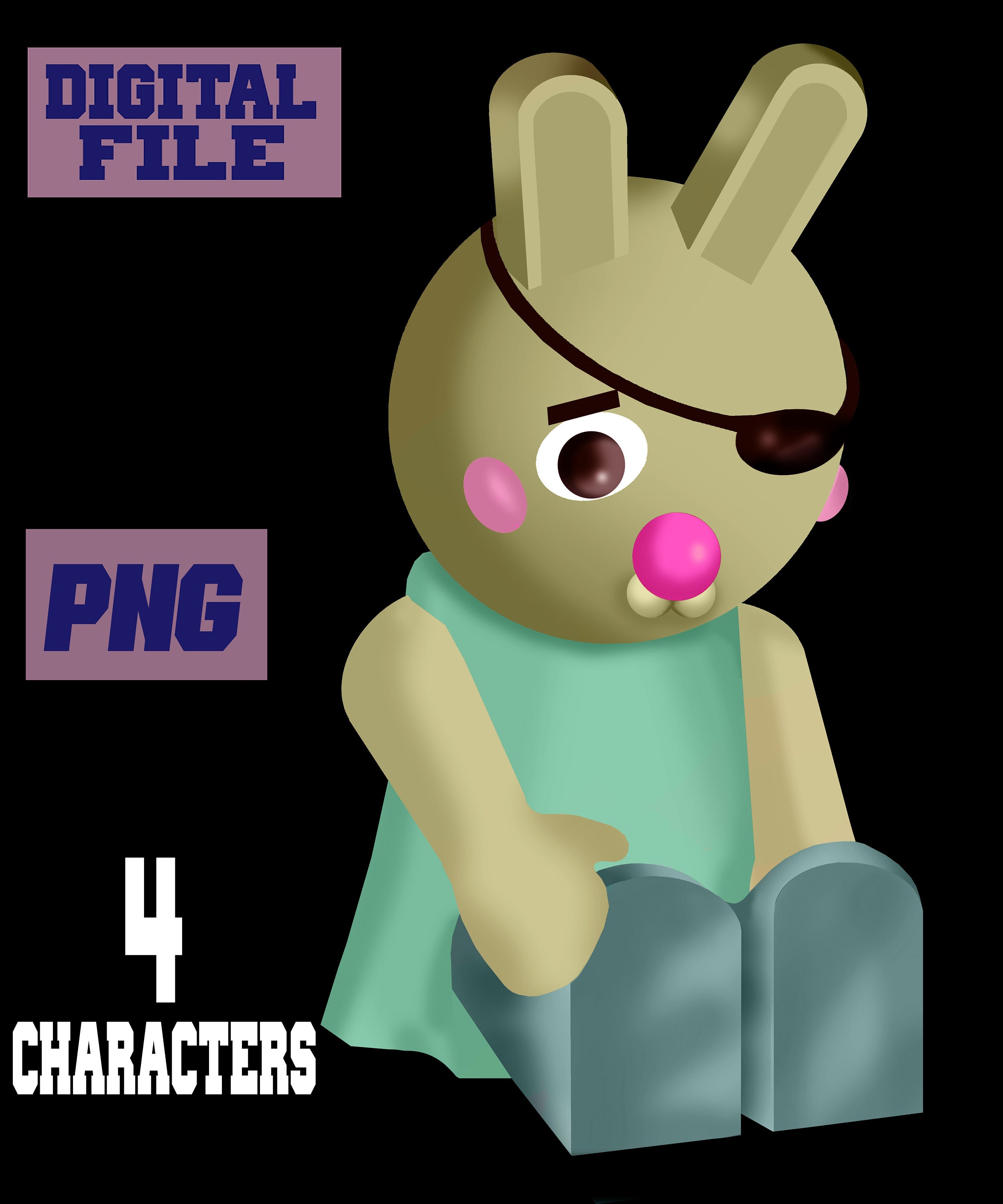 Png Piggy Roblox Game Gaming Character..instant DOWNLOAD.. -  Finland