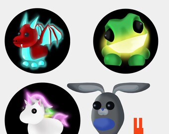 png adopt me neon pets game animals..INSTANT DOWNLOAD.. download digital file