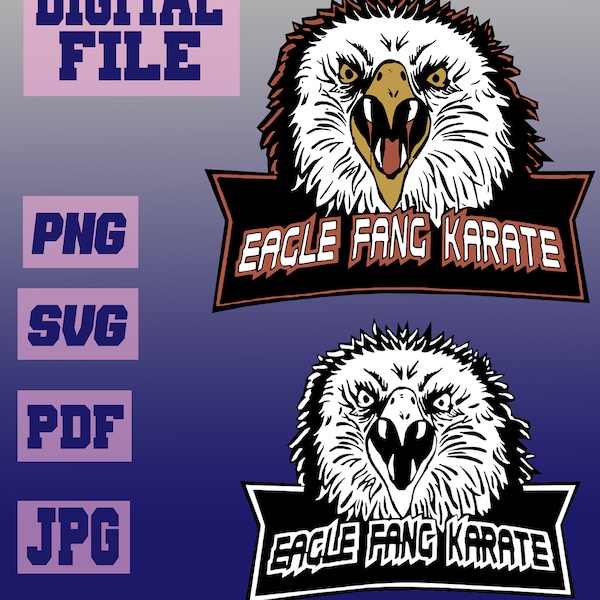 svg/png/jpg/pdf Eagle Fang Karate cut file for Cricut..instant download.. download digital file