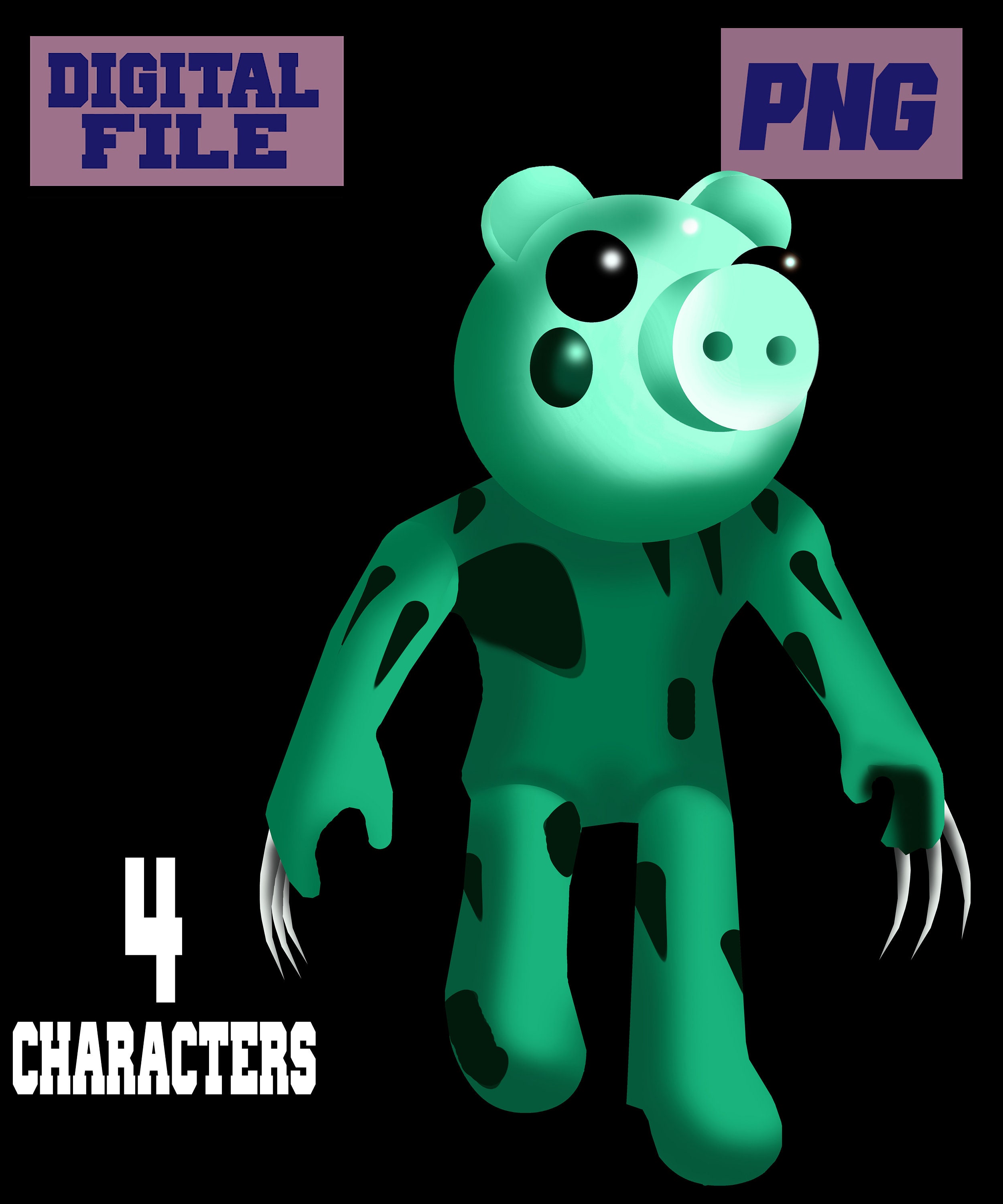 Png Piggy Roblox game gaming character..INSTANT DOWNLOAD.. -  Portugal