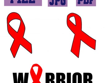 svg/png/jpg/pdf HIV/AIDS Awareness Ribbon for support Warrior ..cut file for Cricut. instant download.. download digital file